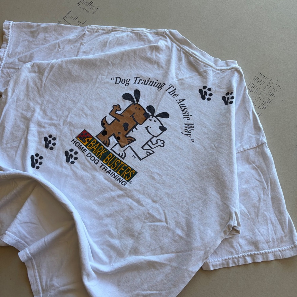 Vintage Early 2000s Dog Shirt Bark Busters T-shirt